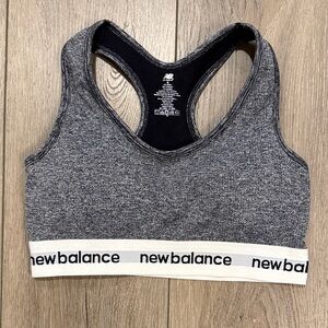 New Balance NWOT Heathered Black/Gray Sports Bra - Small